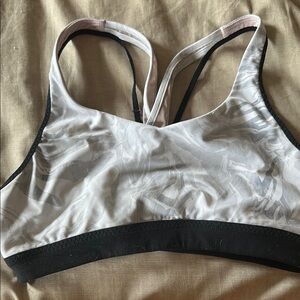 Women's Black and White Sports Bra